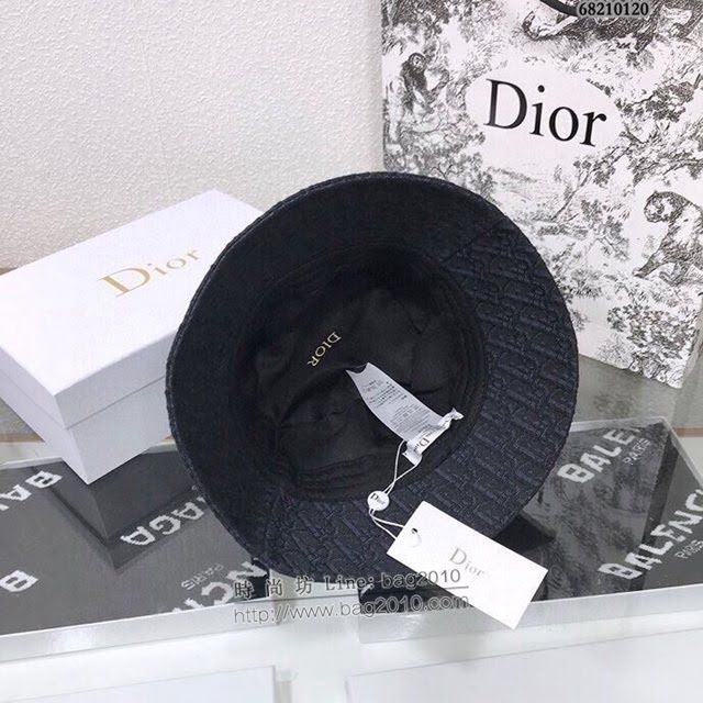 Dior新品女士帽子 迪奧老花漁夫帽遮陽帽  mm1447